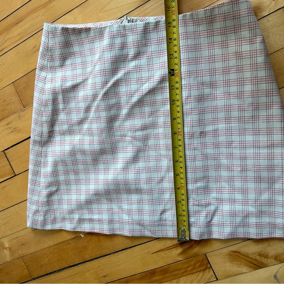 Aritzia Wilfred Classic Blush Pink Plaid Mini Skirt - Picture 9 of 9